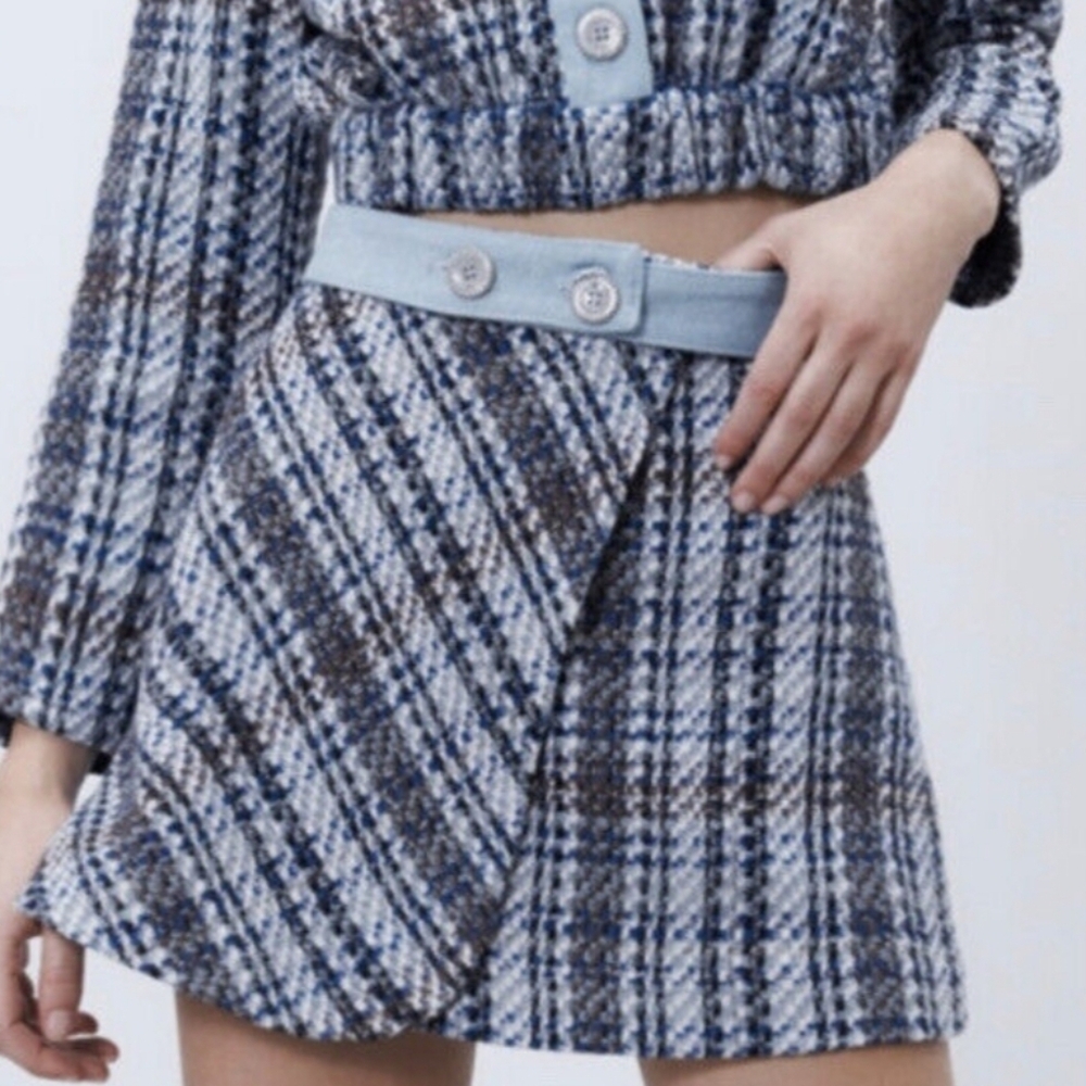 ZARA SKIRT and Shein Ribbed criss cross top - Picture 2 of 3